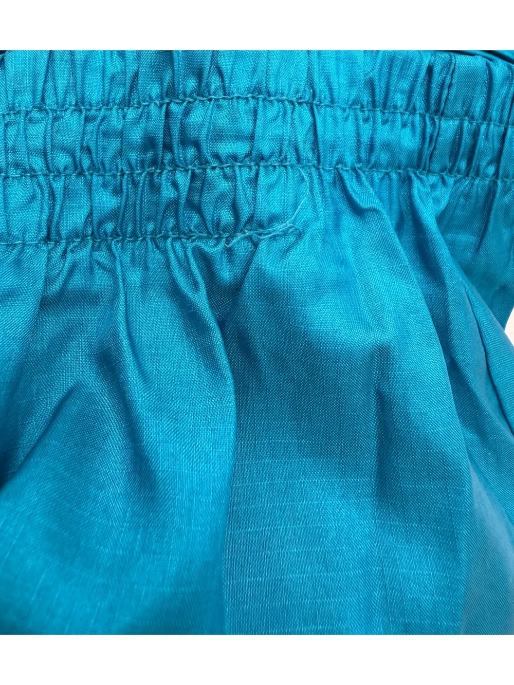 Vintage 80s 90s Teal Blue Track Pants Silver Tag Size Large Elastic, Zip Leg